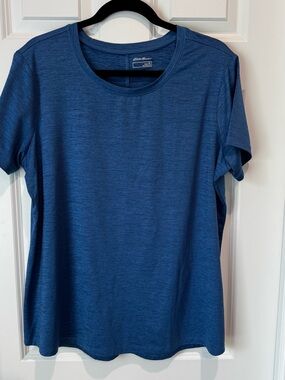 Eddie Bauer Short Sleeve Women's Activewear T-Shirt - Royal‎ Blue - XL